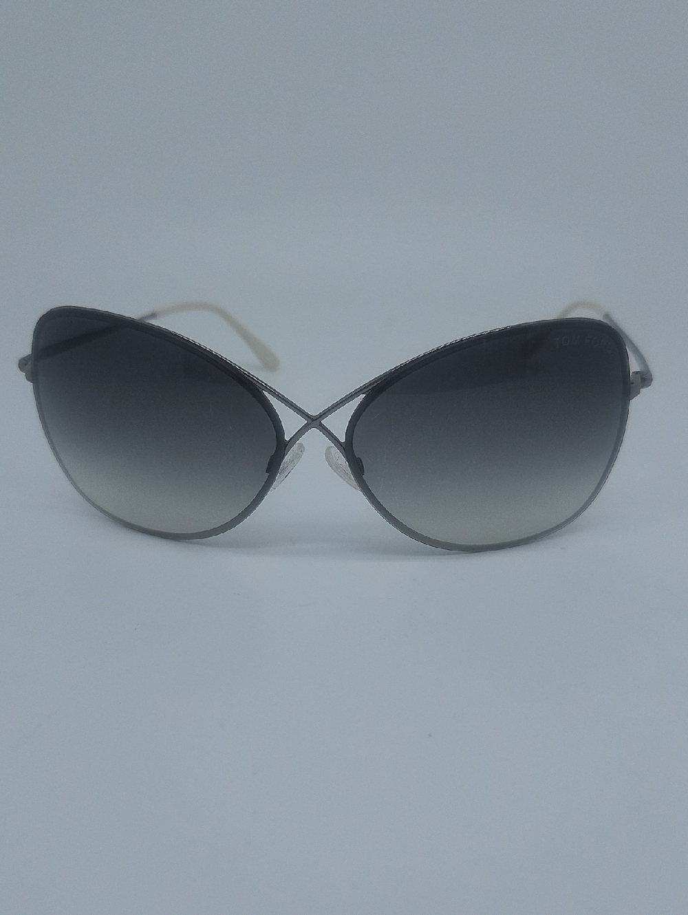 Tom Ford TF025 Colette Black Gradient Cat-Eye Aviator Sunglasses Made in Italy